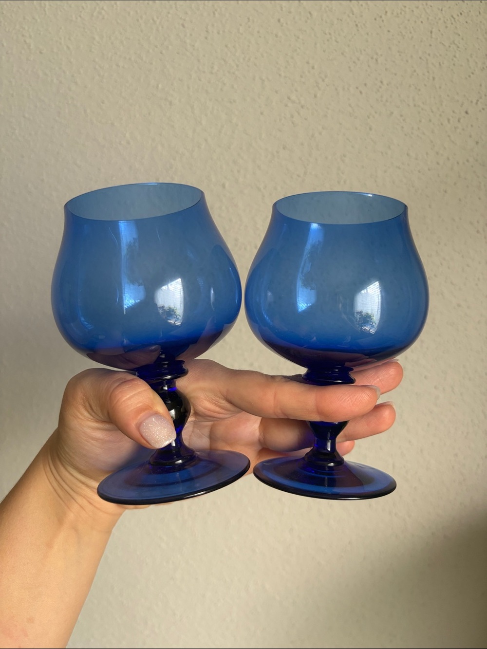 Bohemia Crystal Cobalt Blue Brandy Snifters (Set of 2)